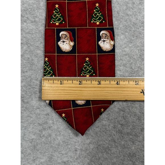 Claybrooke Christmas Silk Santa Printed Neck Tie - Picture 3 of 6